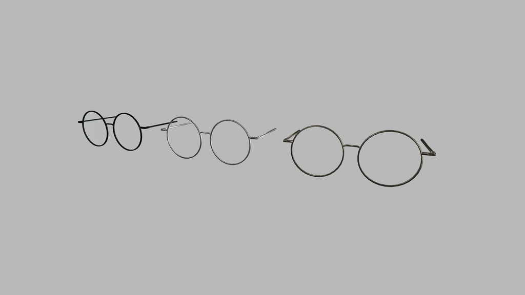 【無料】round glasses