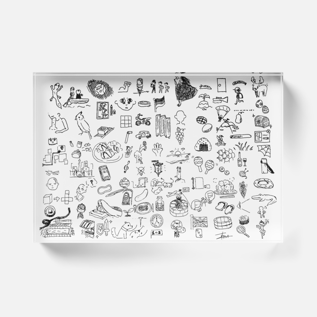 本当にただのラクガキ(絵しりとり)アクリルブロックver.
