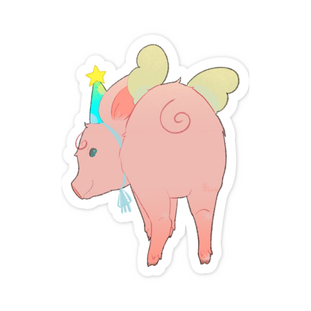 PARTYPIG Light blue(ステッカー)