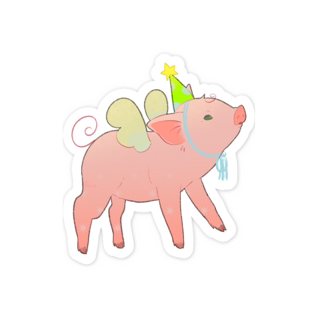 PARTYPIG Yellow green(ステッカー)