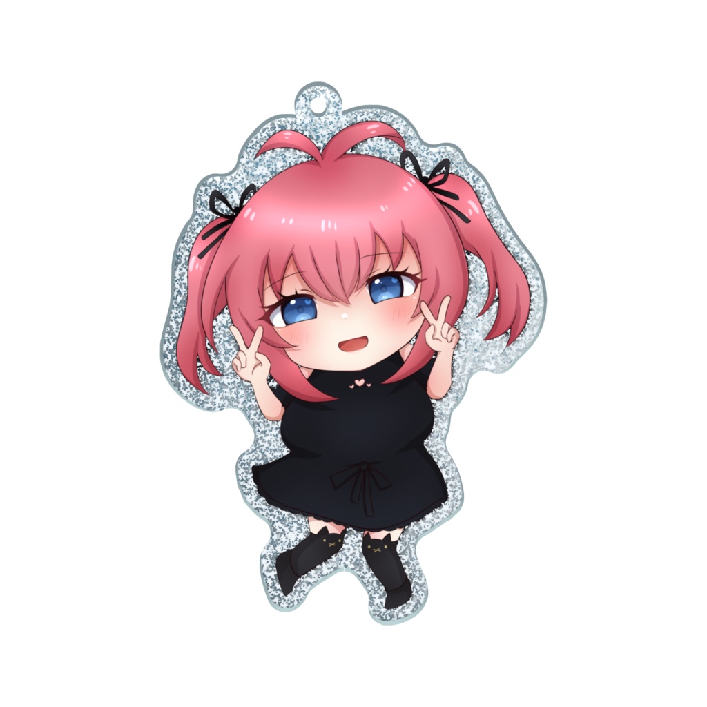 桜葉ろえラメアクリルキーホルダーA