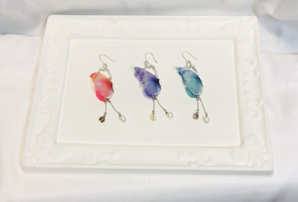 蝶々シフォンピアス