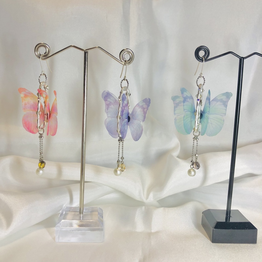 蝶々シフォンピアス