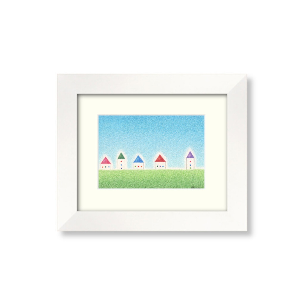 色鉛筆画( 原画 )。「 ひとり時間 」