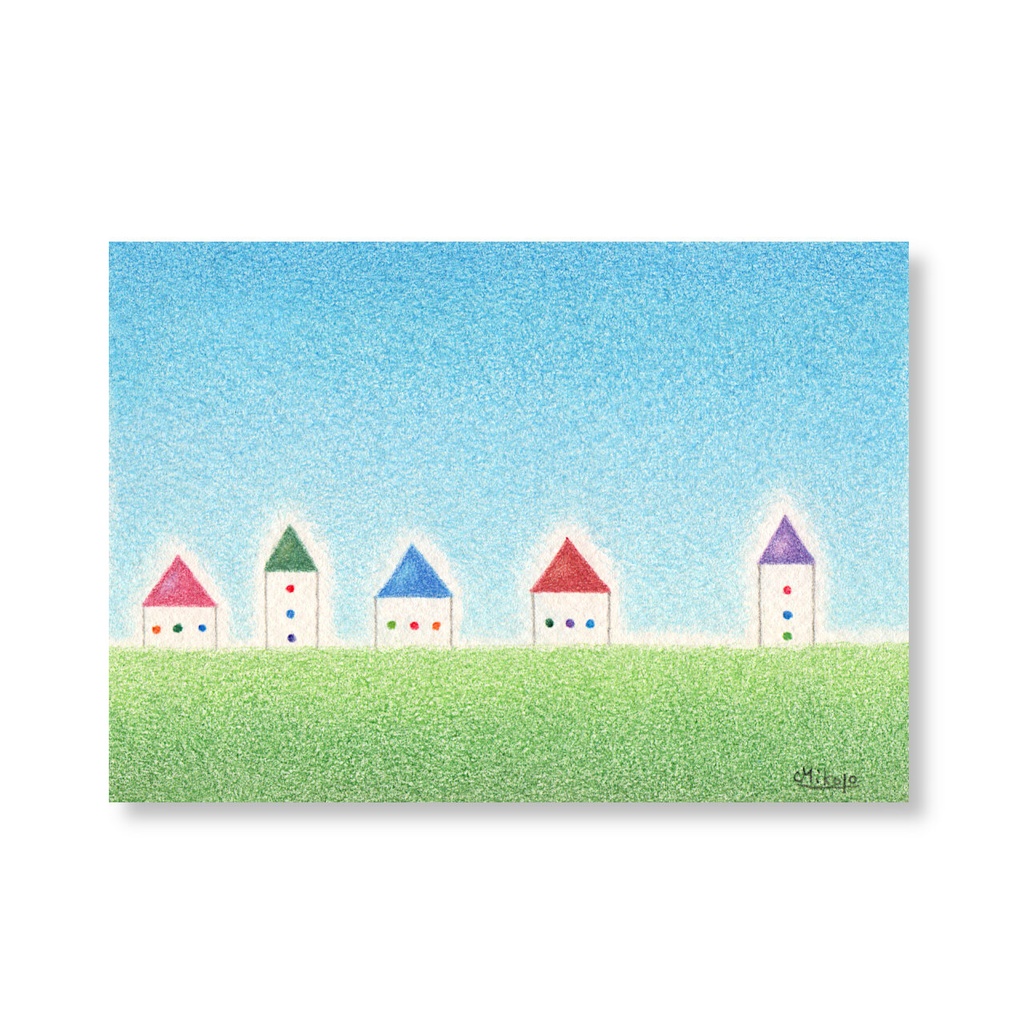 色鉛筆画（ 原画 ）。「 ひとり時間 」
