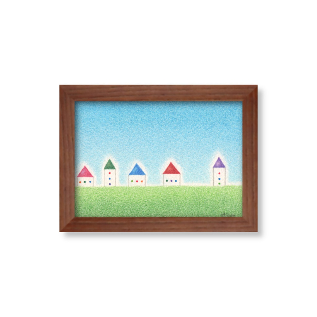 色鉛筆画( 原画 )。「 ひとり時間 」