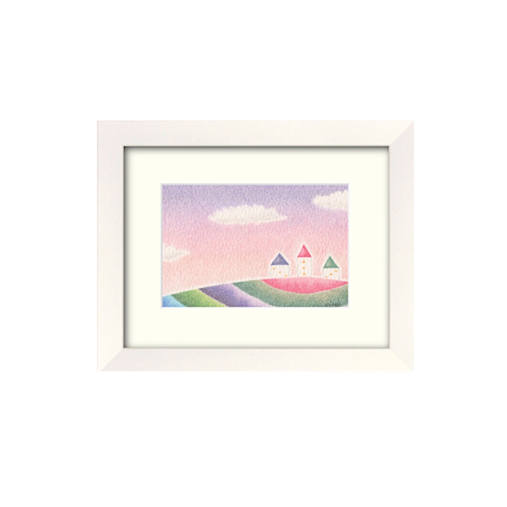 色鉛筆画( 原画 )。「 優しい香りに包まれて 」