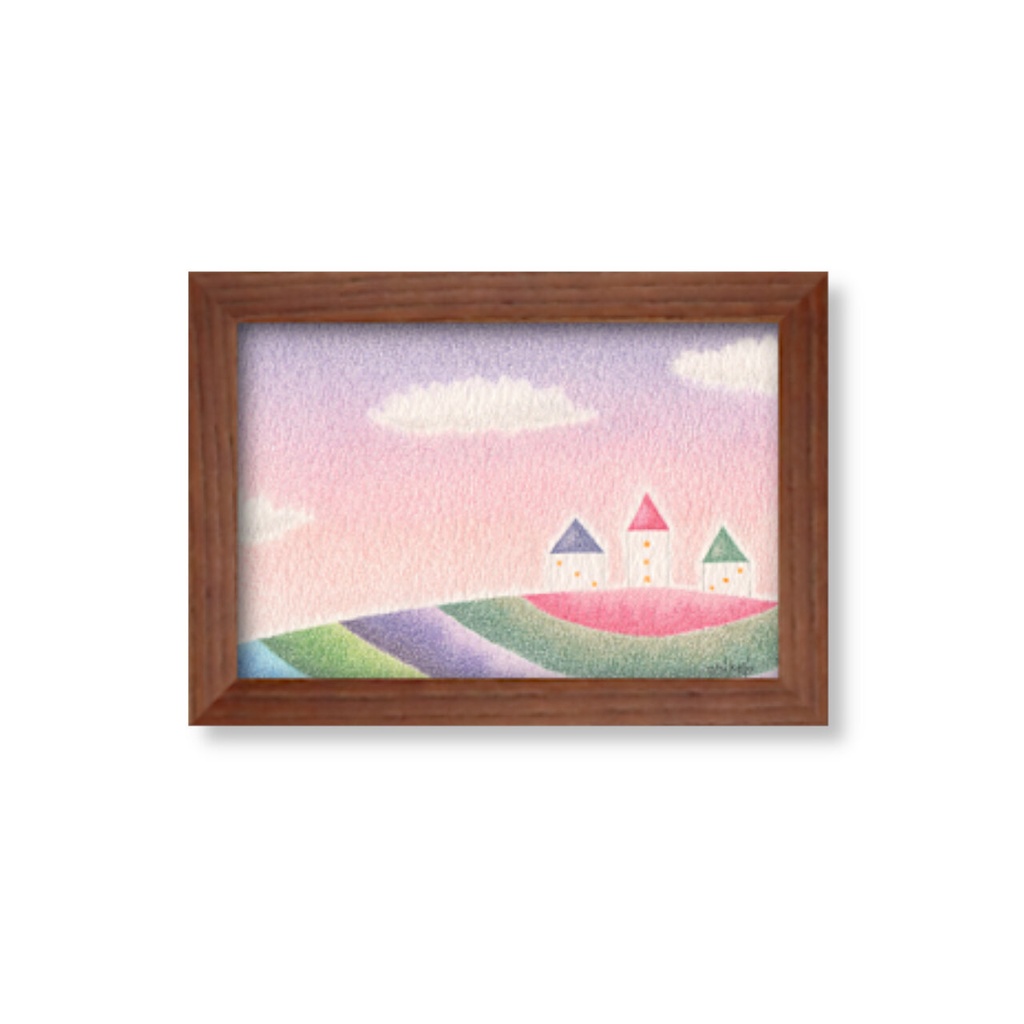 色鉛筆画( 原画 )。「 優しい香りに包まれて 」