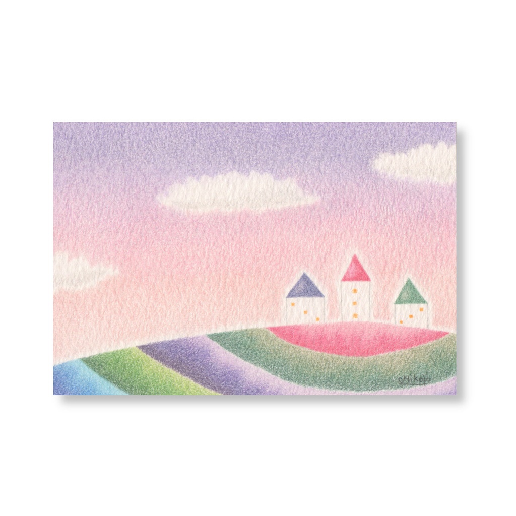 色鉛筆画（ 原画 ）。「 優しい香りに包まれて 」
