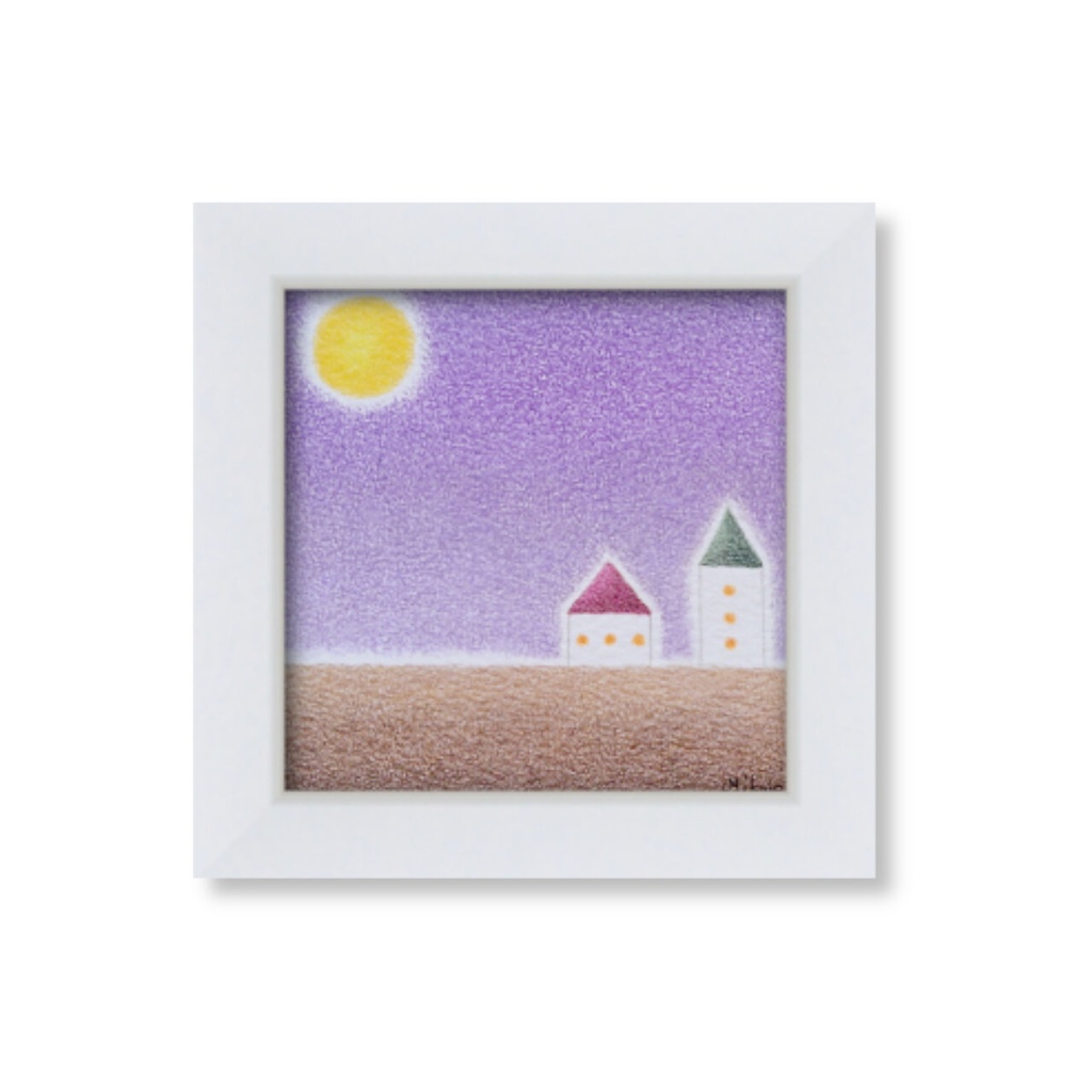 色鉛筆画( 原画 )。「 夜におやすみ 」