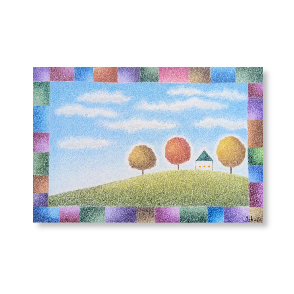 季節の通り道。 ( 色鉛筆画。 原画  )