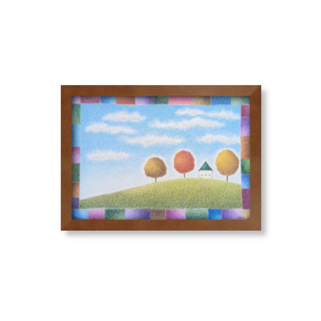 季節の通り道。 ( 色鉛筆画。 原画 )