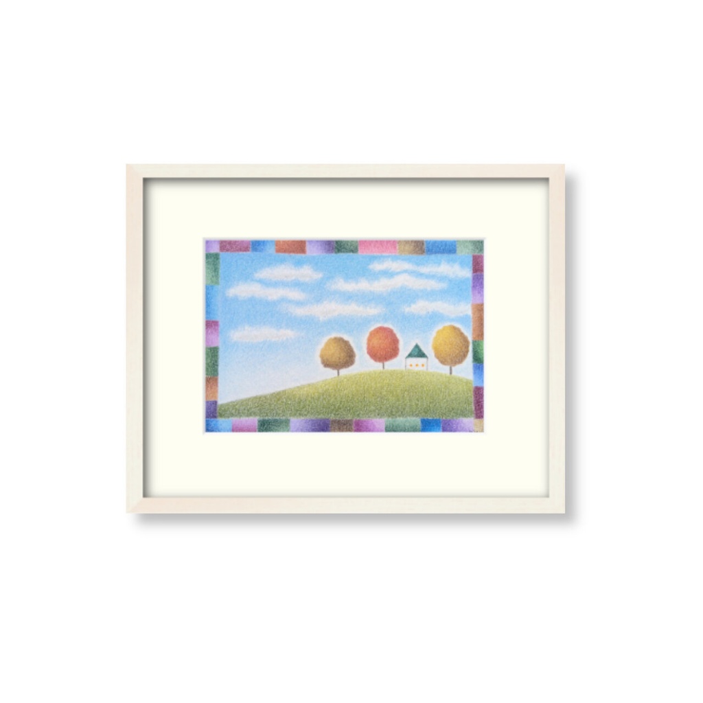 季節の通り道。 ( 色鉛筆画。 原画 )