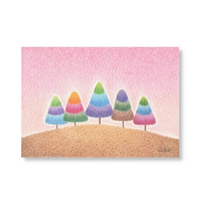 奇跡を待つ森（　色鉛筆画。原画　）