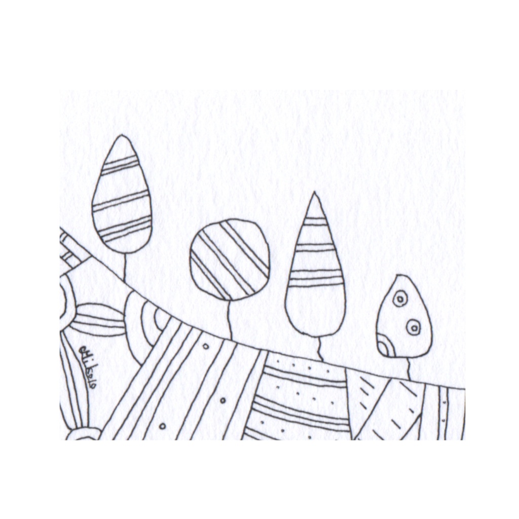 あの日の思い出に。 ペン画( 原画 )