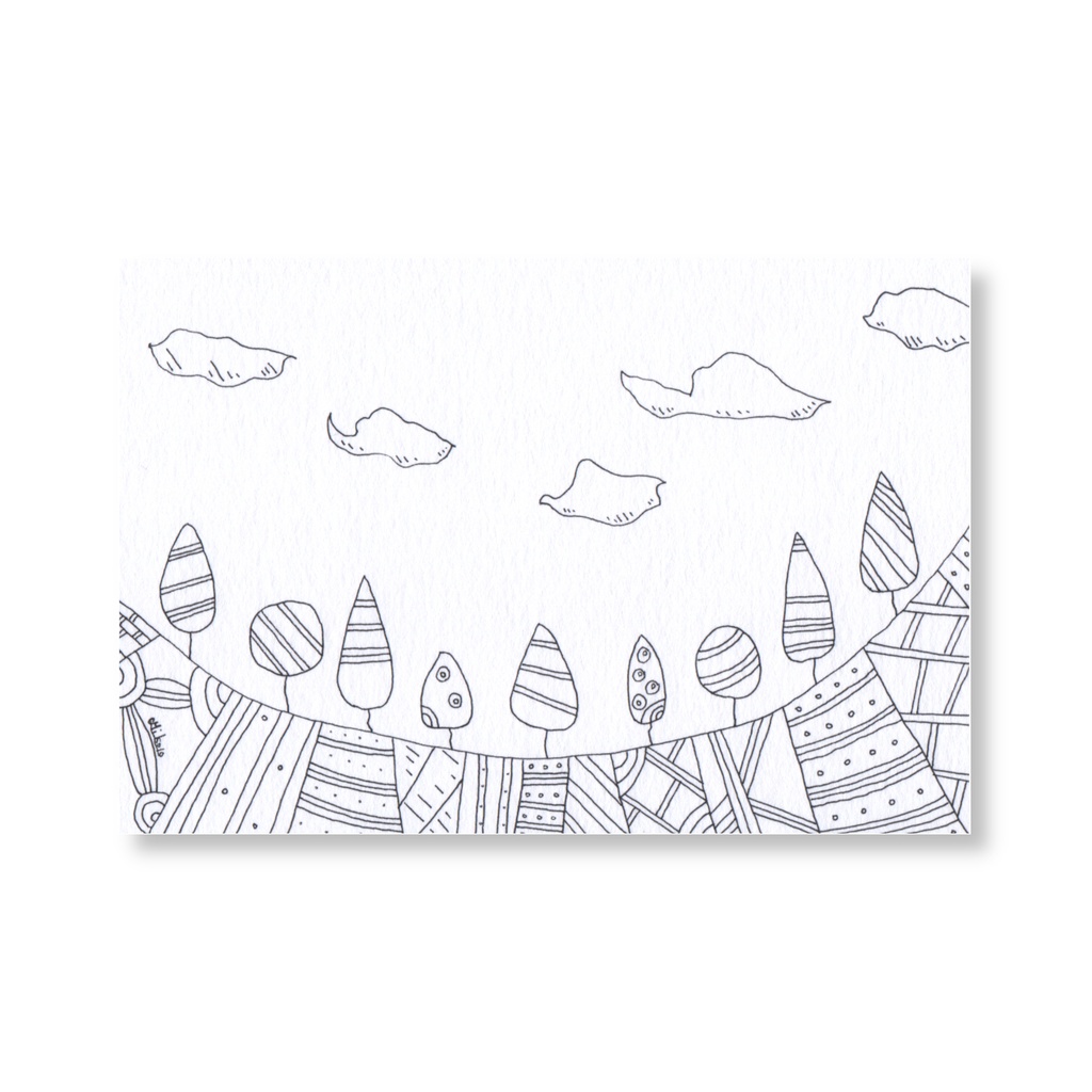 あの日の思い出に。 ペン画( 原画 )