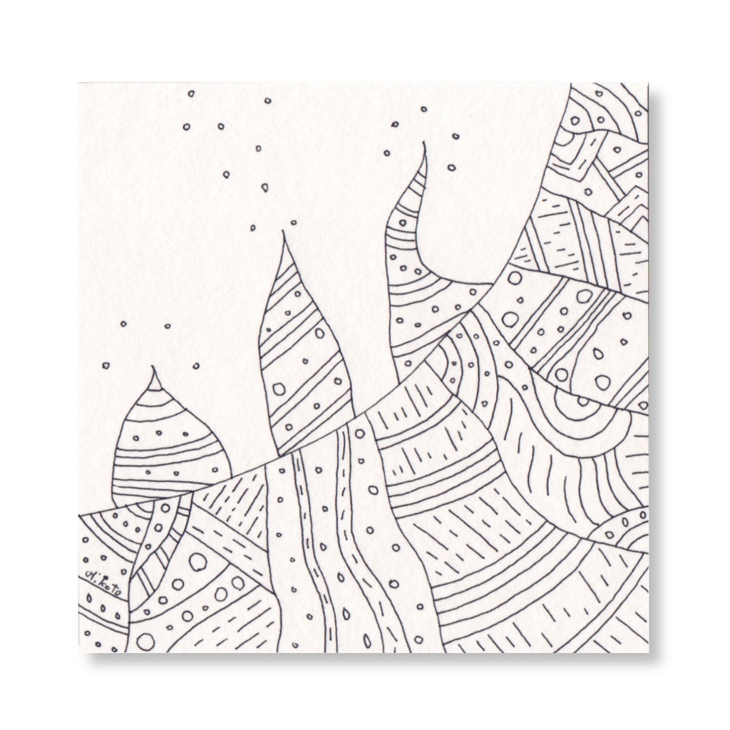 目覚めの途中 ( ペン画 )