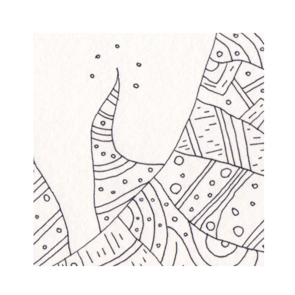 目覚めの途中 ( ペン画 )