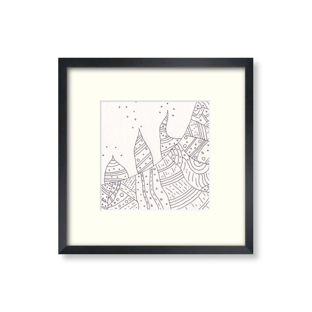 目覚めの途中 ( ペン画 )