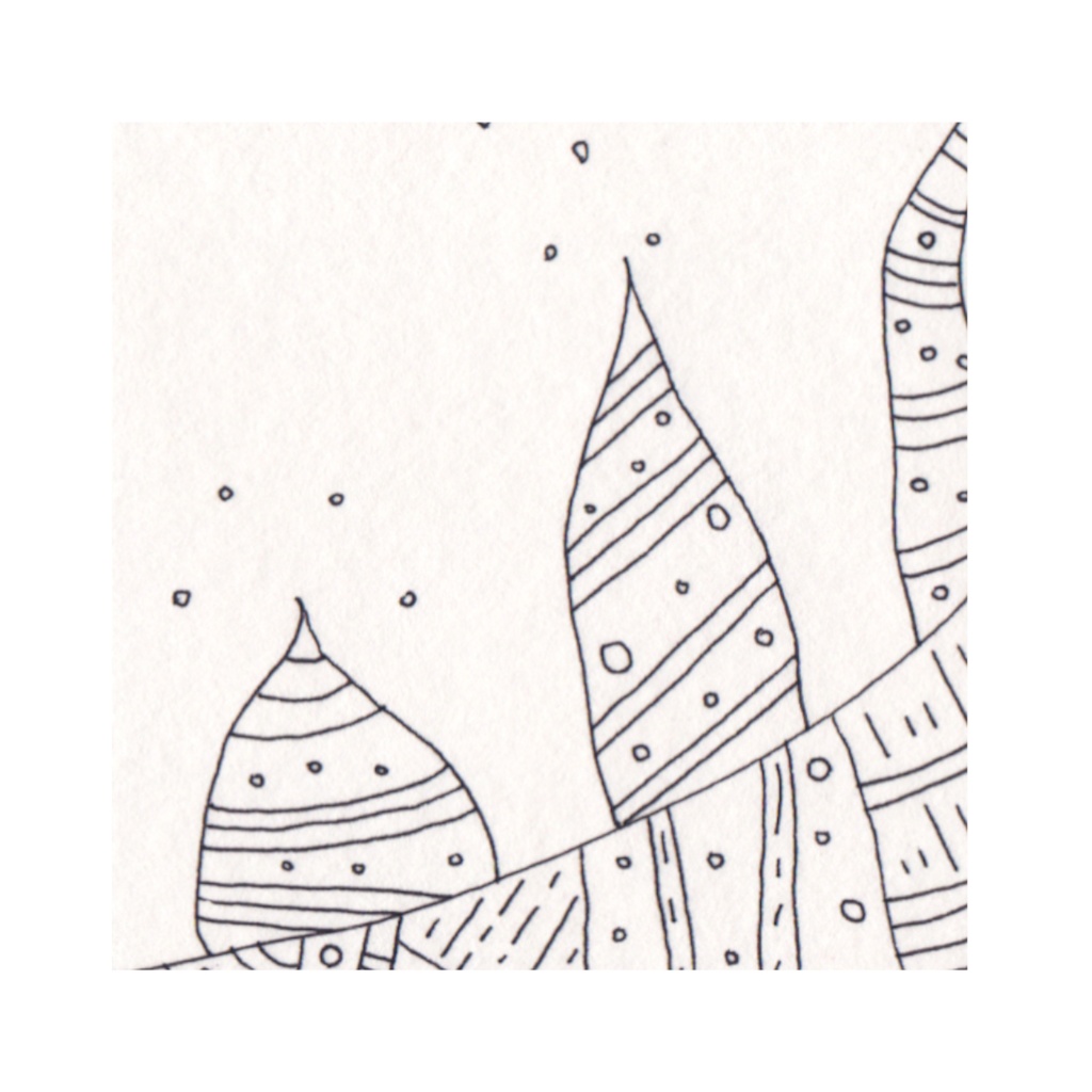 目覚めの途中 ( ペン画 )