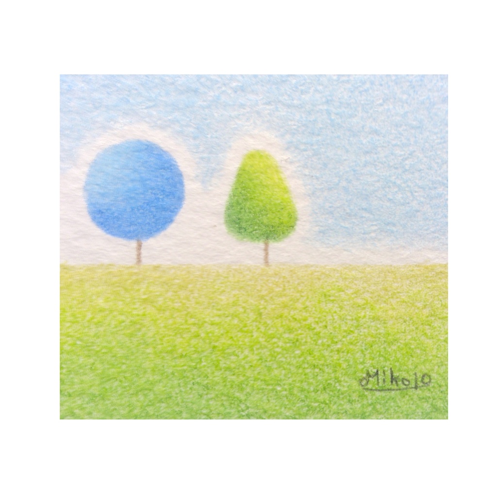 色鉛筆画・原画 「 優しい時が 流れる場所 」