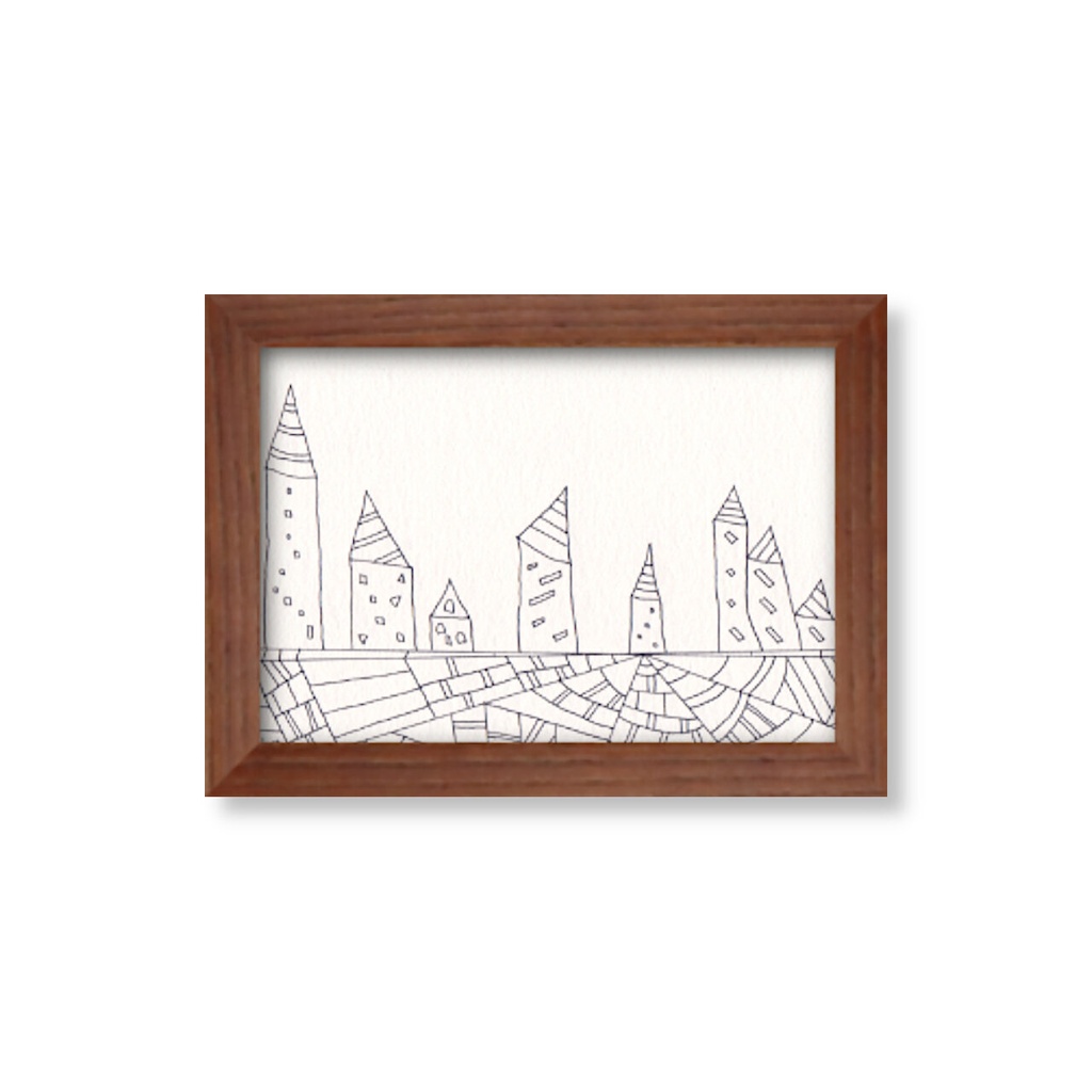 【 ペン画・原画 】あの街に 辿りつく