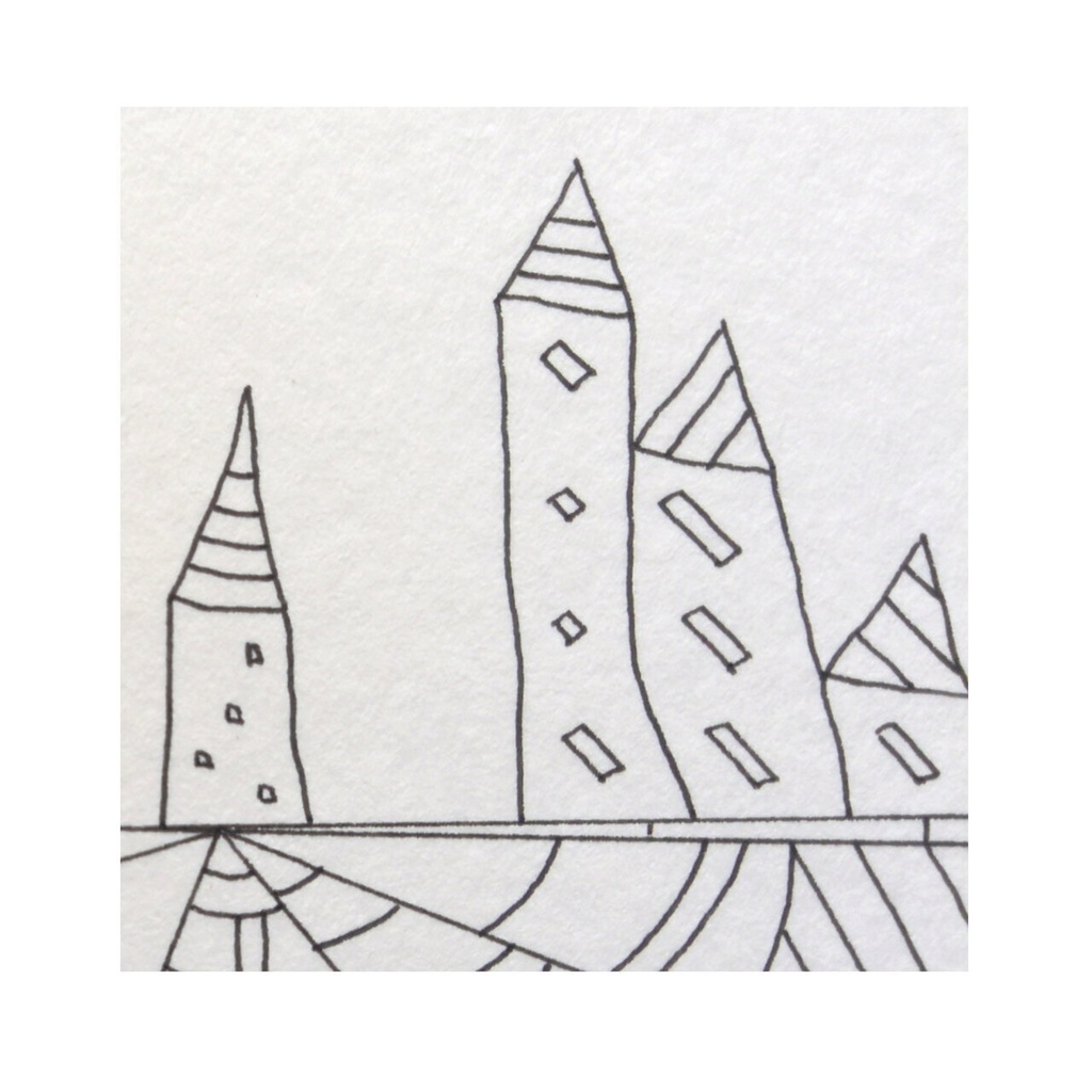 【 ペン画・原画 】あの街に 辿りつく