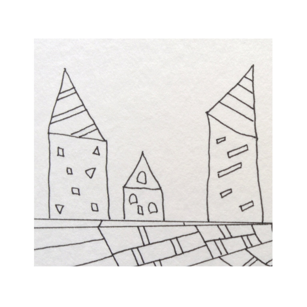 【 ペン画・原画 】あの街に 辿りつく