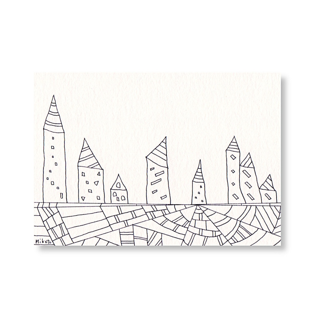 【 ペン画・原画 】あの街に 辿りつく