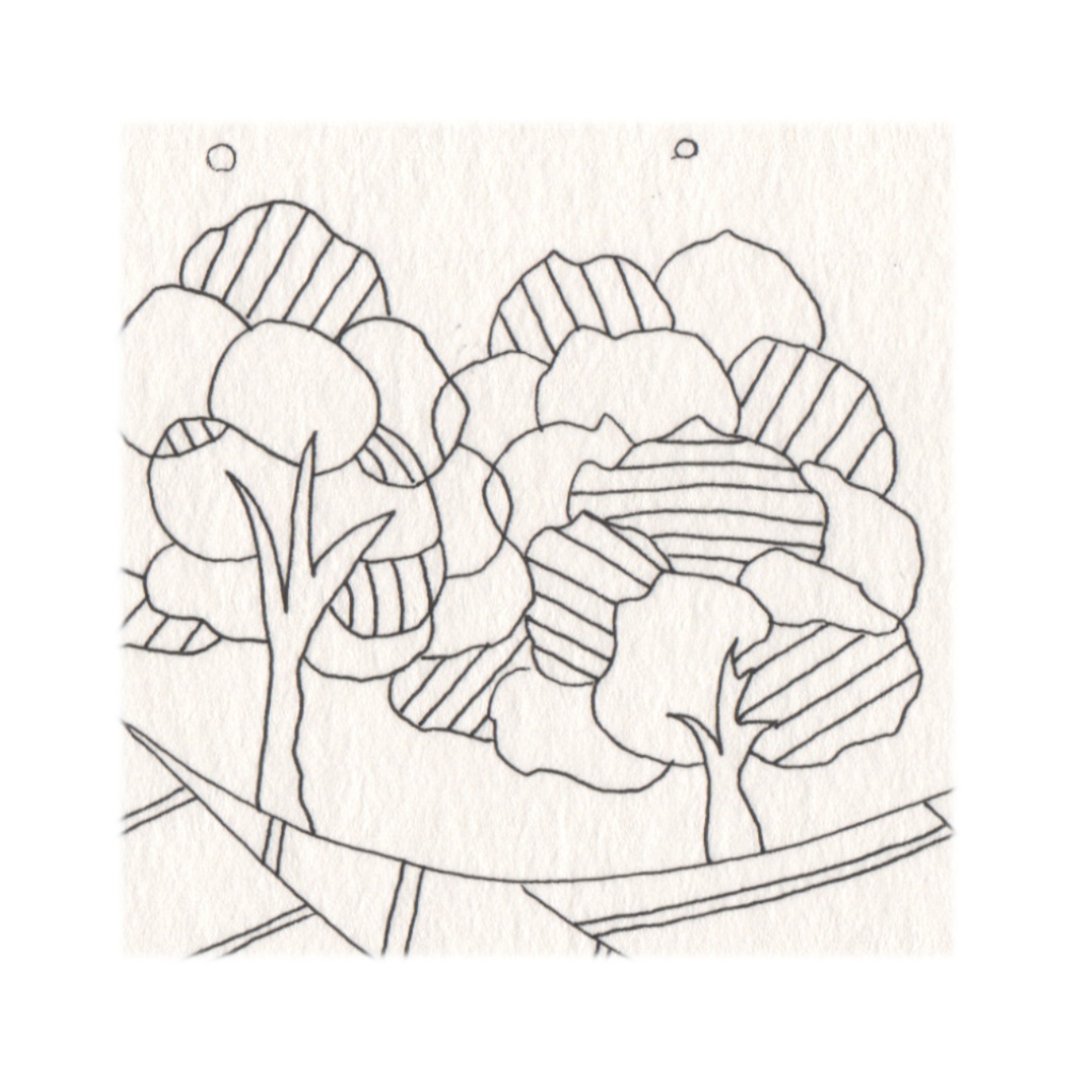 【 ペン画・原画 】ゆずりあって いきている