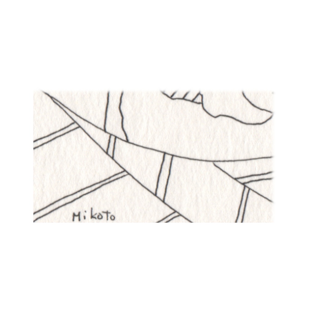 【 ペン画・原画 】ゆずりあって いきている