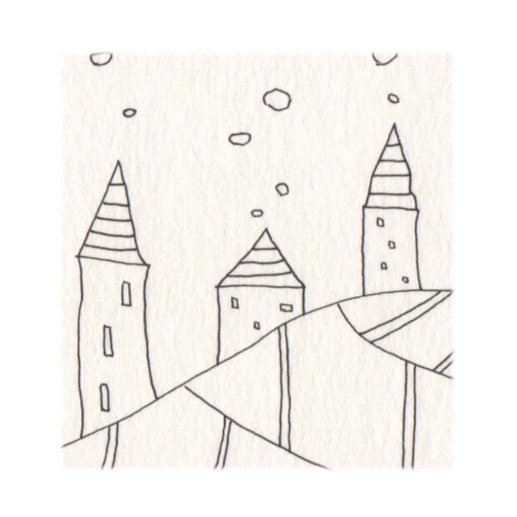 【 ペン画・原画 】ゆずりあって いきている