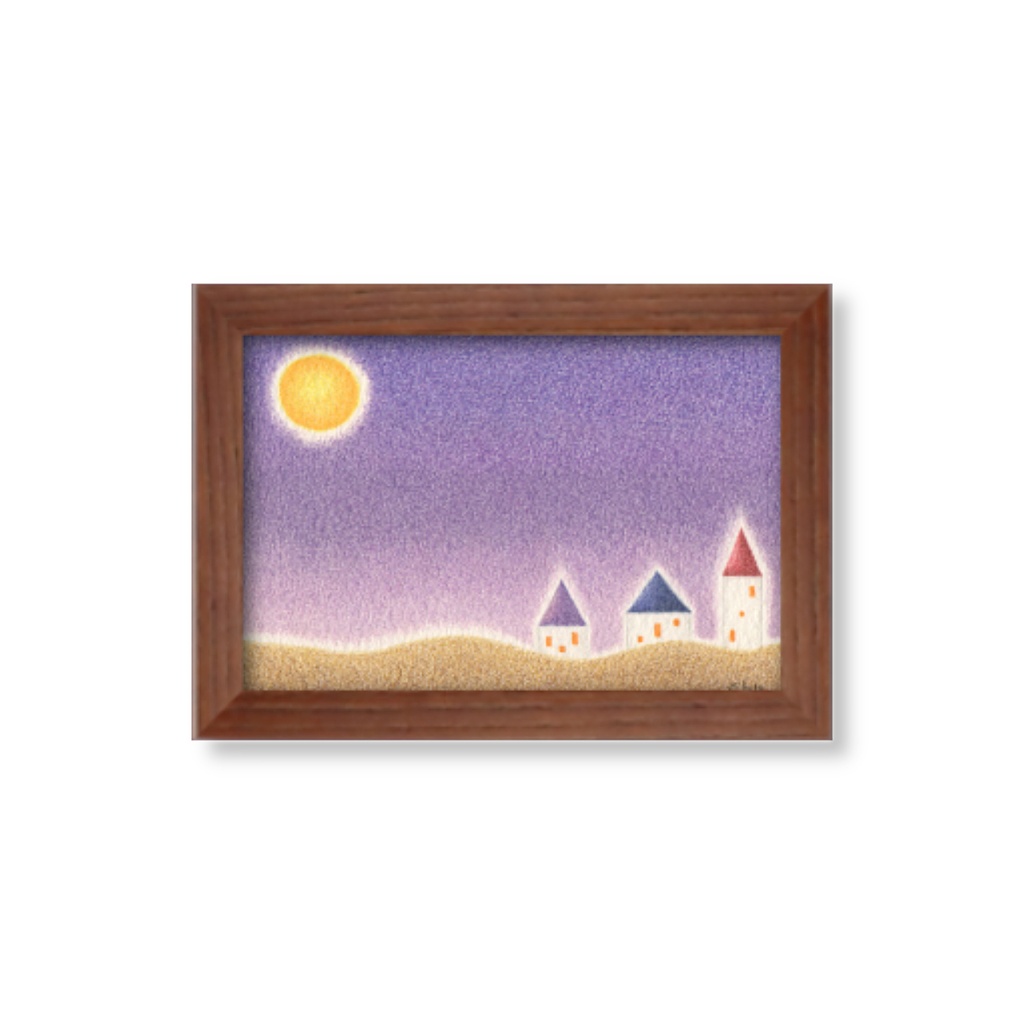 【 原画 · 色鉛筆画 】今宵の月に祈りを