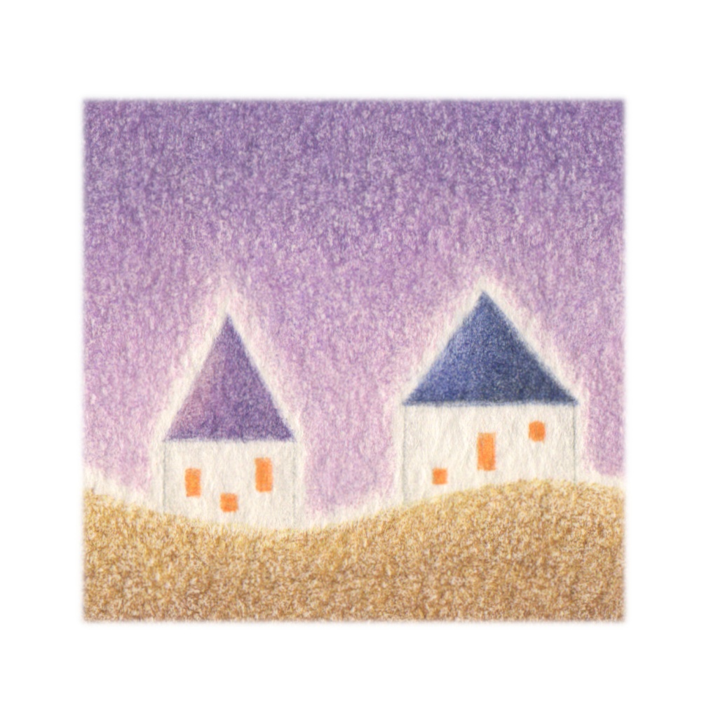 【 原画 · 色鉛筆画 】今宵の月に祈りを