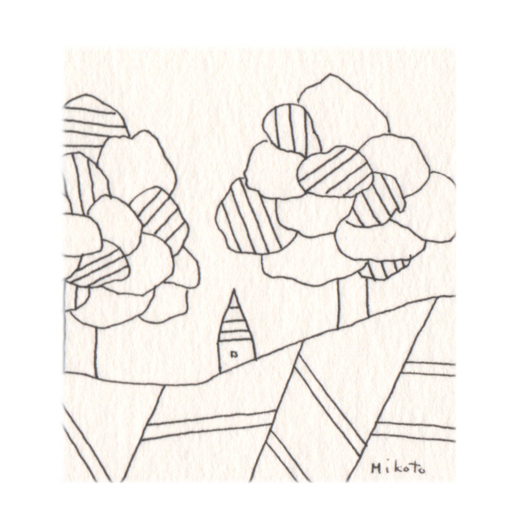 【 ペン画・原画 】 寄り添うように