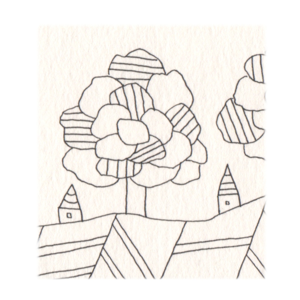 【 ペン画・原画 】 寄り添うように