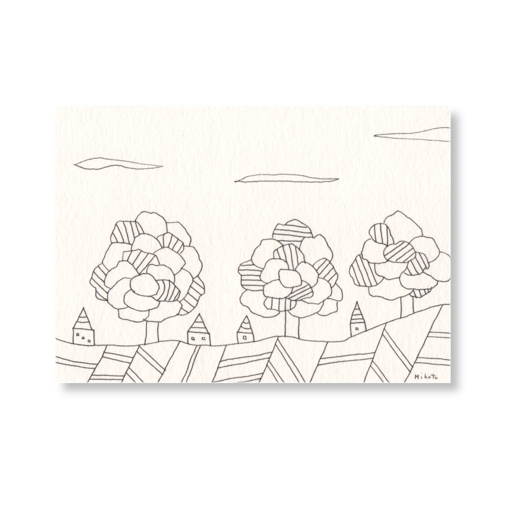 【 ペン画・原画 】 寄り添うように