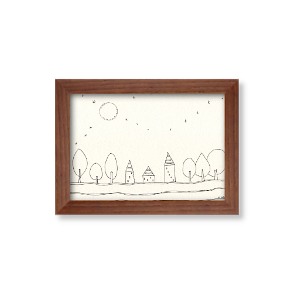 【 ペン画・原画 】月の光を浴びて
