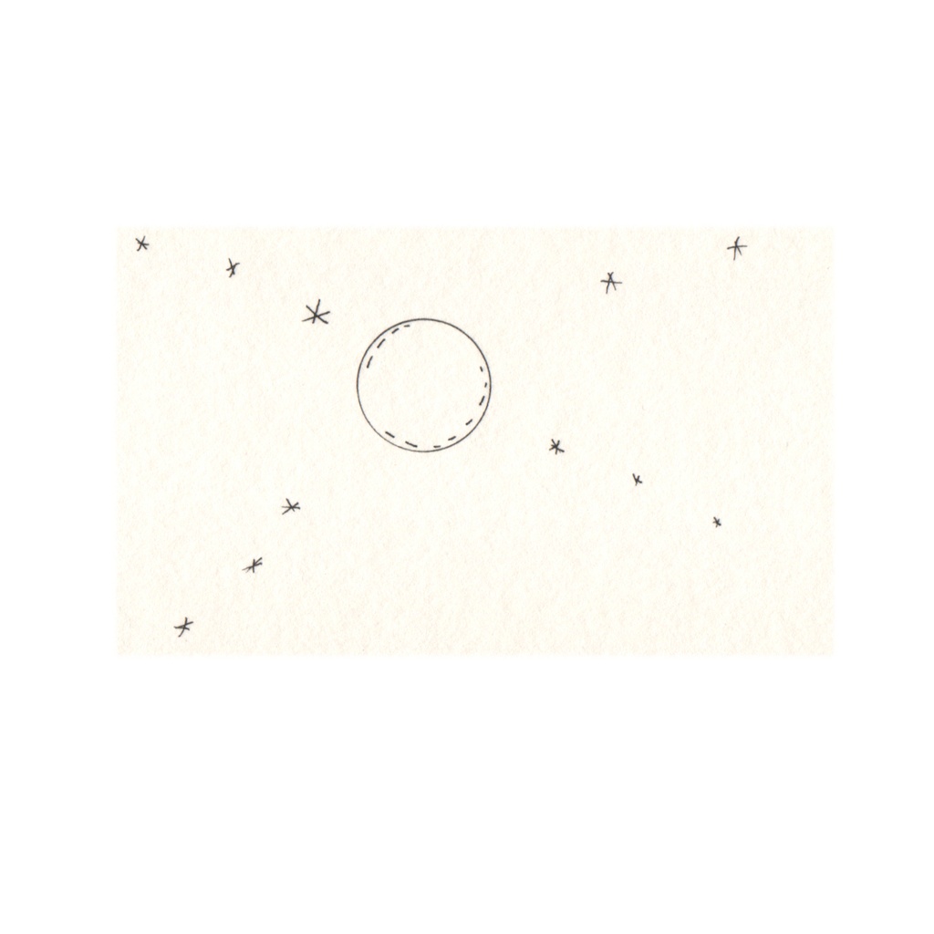 【 ペン画・原画 】月の光を浴びて