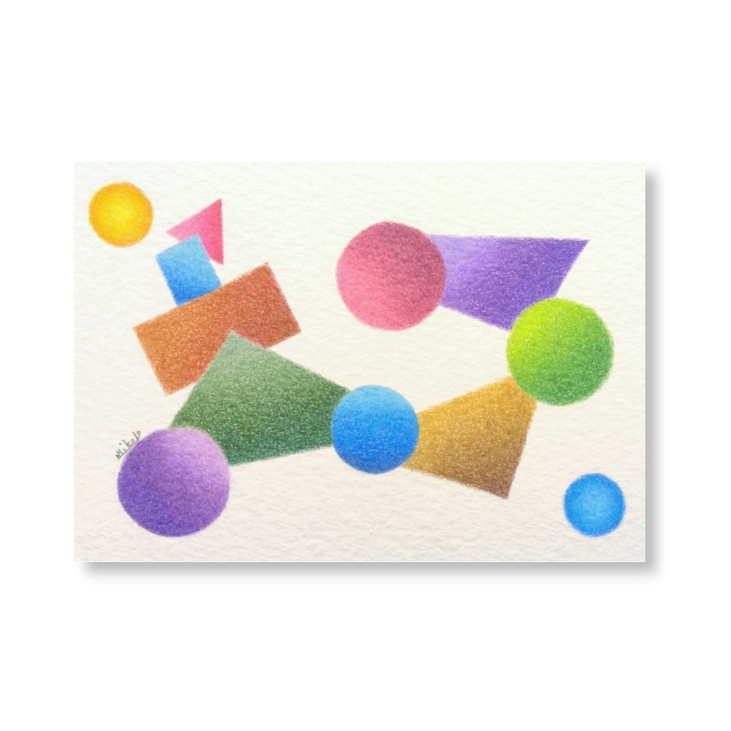 【 色鉛筆画・原画 】自由遊泳