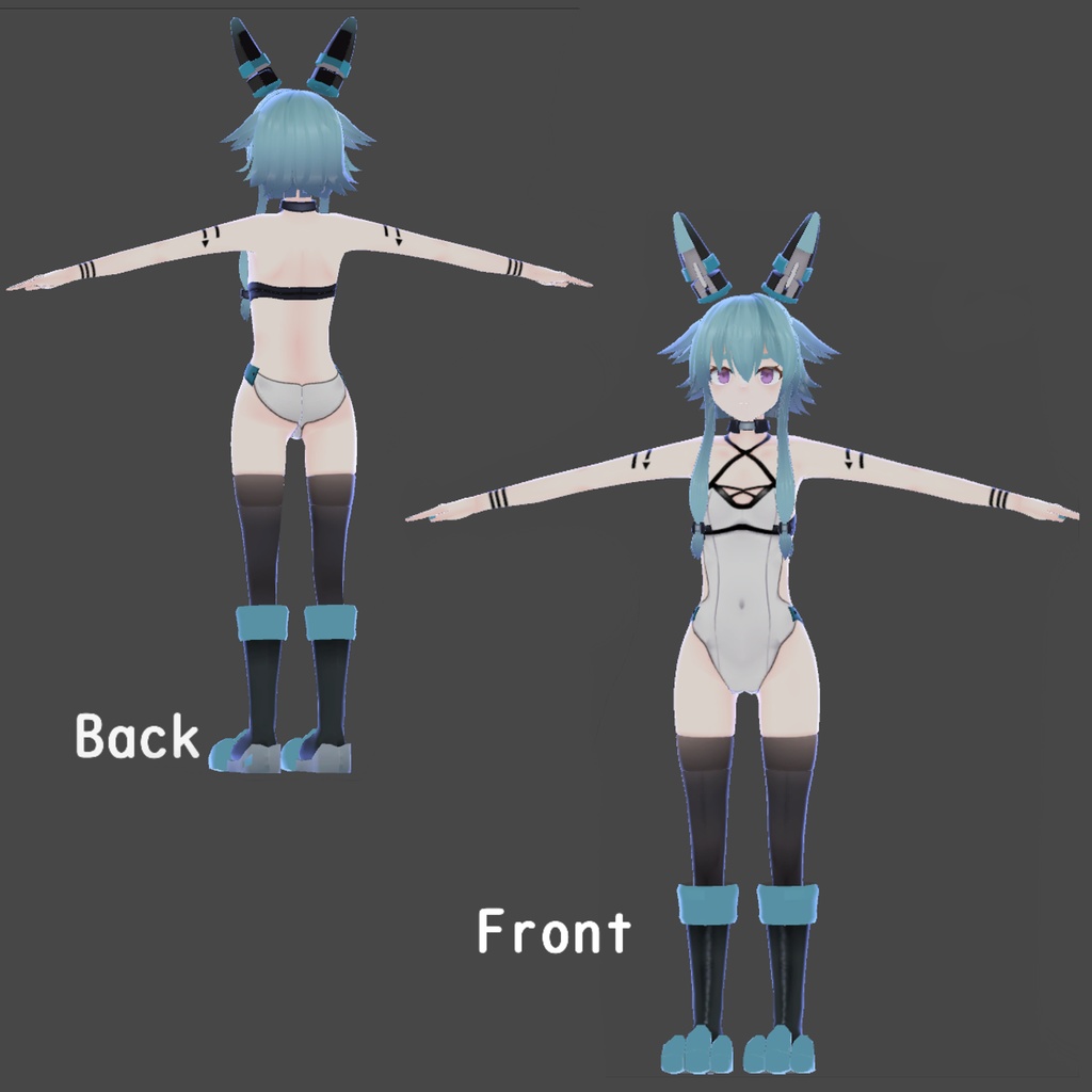 VRChat想定アバター パルカ Quest対応済 3.0対応済