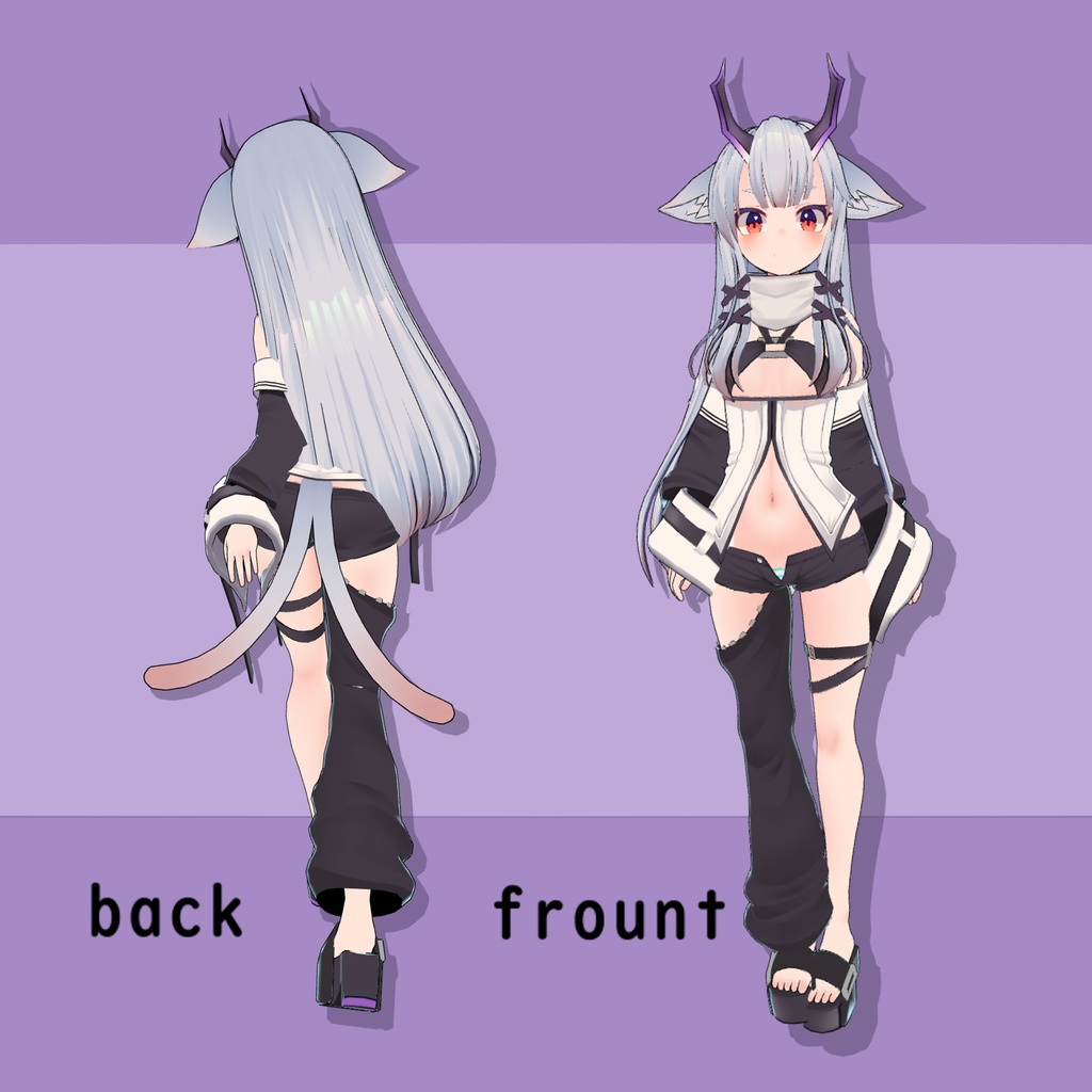 くみょう(角猫)v1.32 physbone.Avater3.0対応 Quest対応