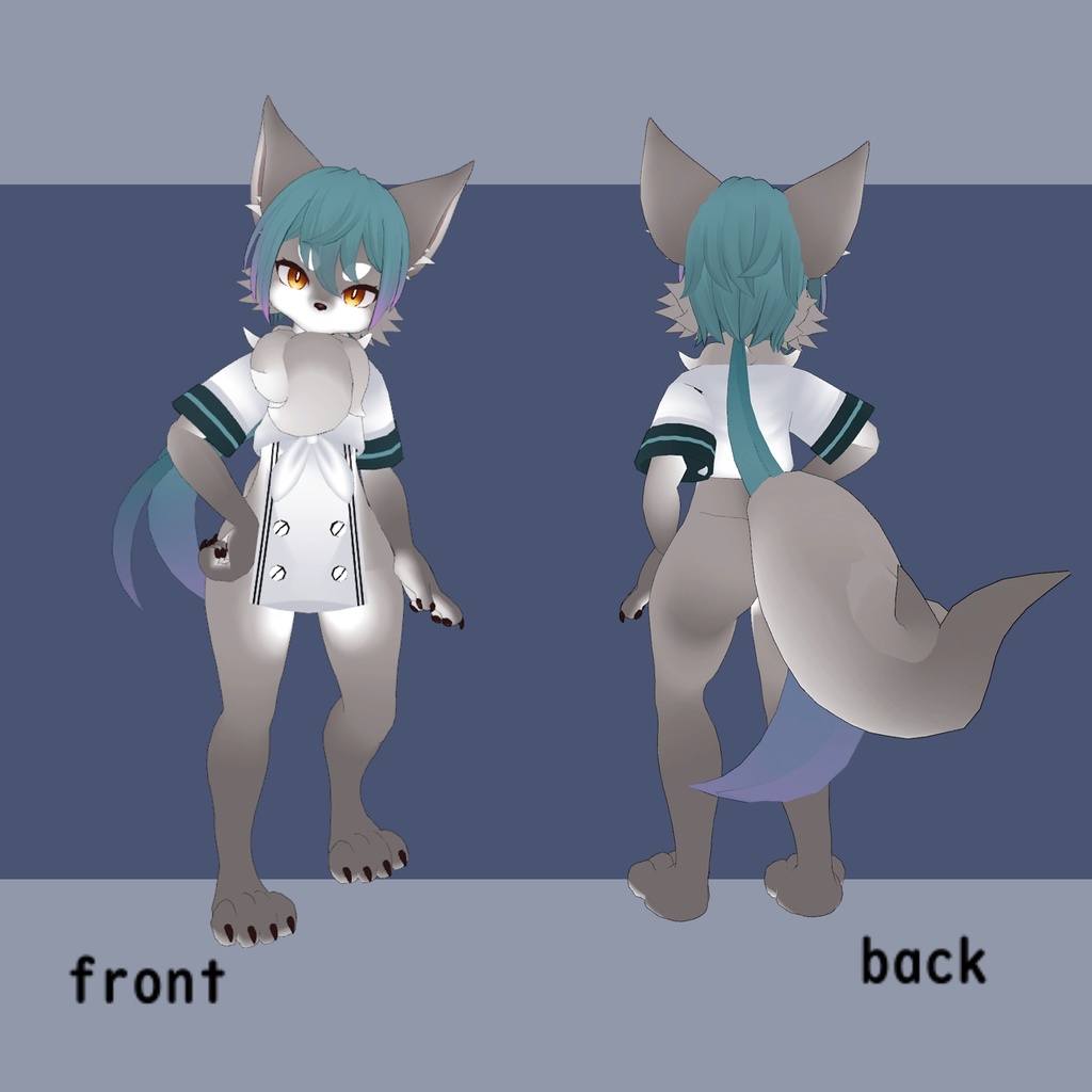 Quest対応済Avater3.0対応 VRChat想定モデル イルネロ(VRM封入)