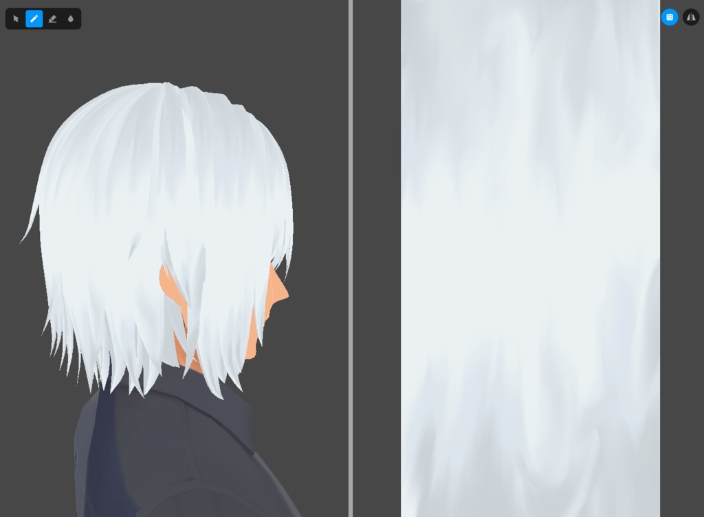 Vroid Free Hair Texture - Dark Brown