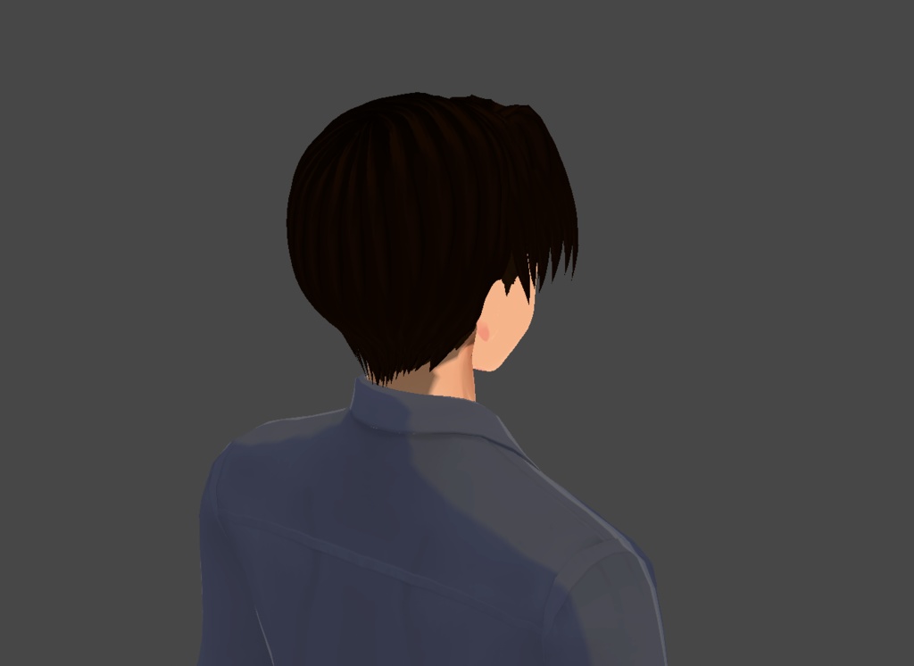 Free VRoid Male Hair Model - Middle Part