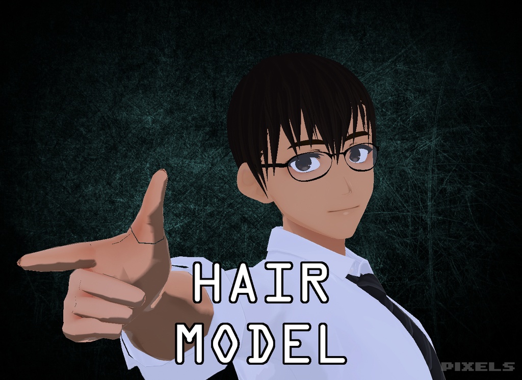 VRoid Male Hair Preset - Smart Short-Medium Length