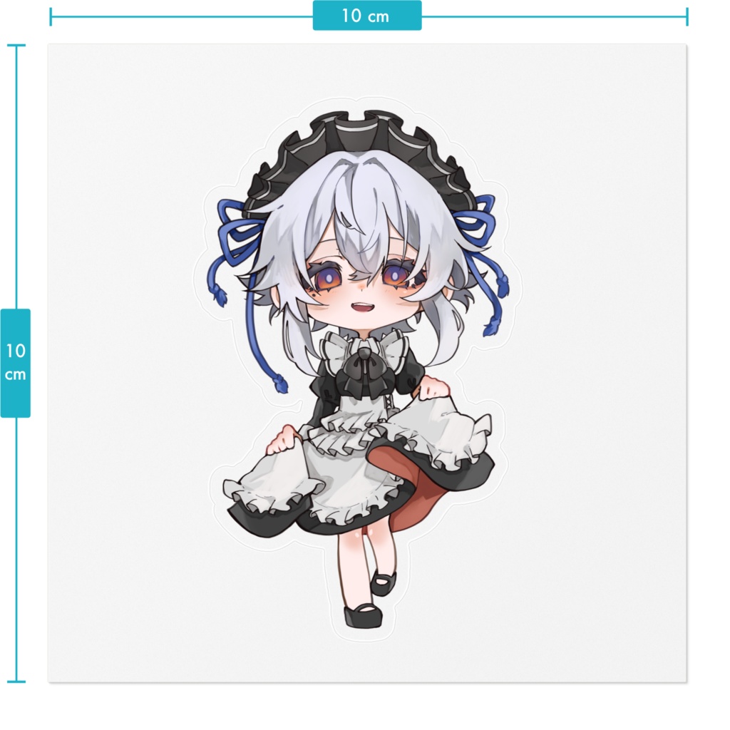 新衣装 デフォルメ Niqの透明ステッカー