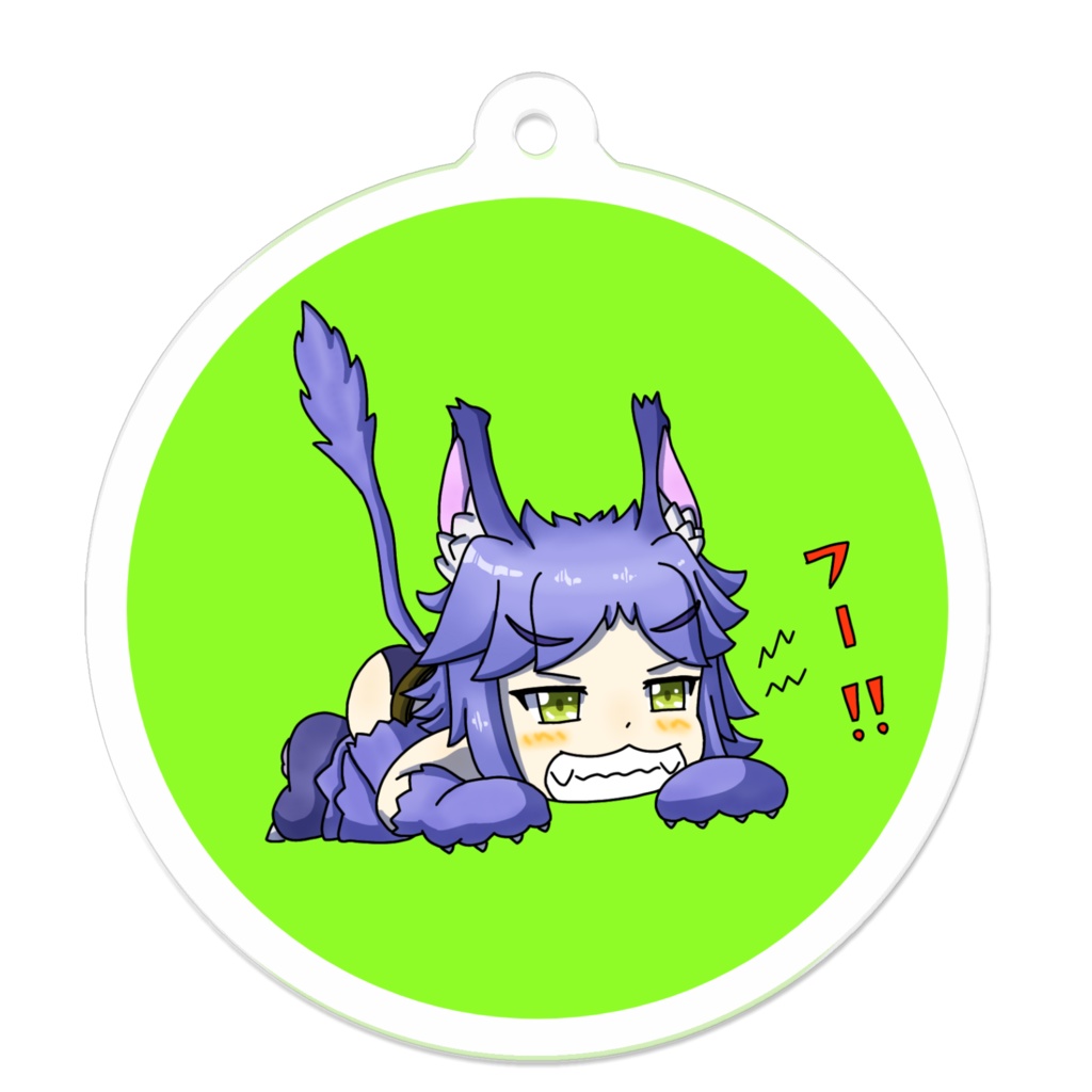 まもけん2　ワーキャットさんおこ！　アクリルキーホルダー