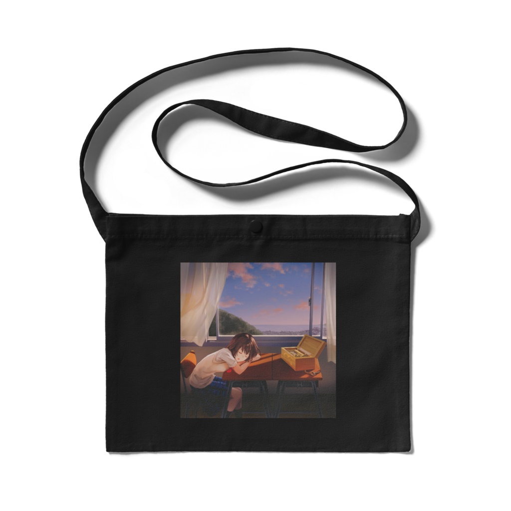 オルゴールの記憶・サコッシュ　バッグ（ブラック）