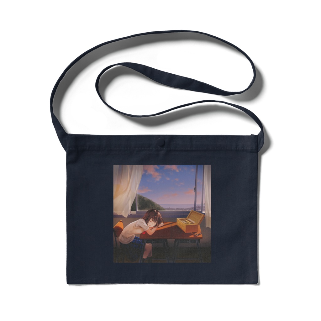 オルゴールの記憶・サコッシュ　バッグ（ネイビー）